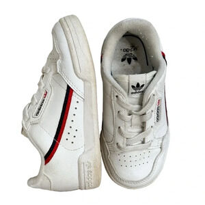 Adidas Continental 80 Baby Sneakers Stretch Lace White Navy Scarlett